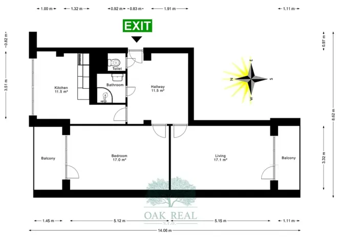 Prodej bytu 2+1, Říčany, Družstevní, 69 m2