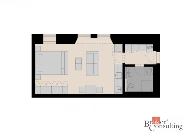 Pronájem bytu 1+kk, Praha - Nusle, Vrtbova, 36 m2