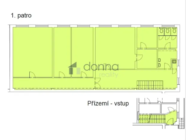 Pronájem kanceláře, Praha, Tiskařská, 206 m2