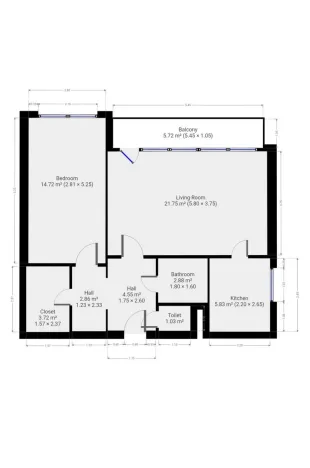 Pronájem bytu 2+1, Praha - Modřany, K otočce, 60 m2