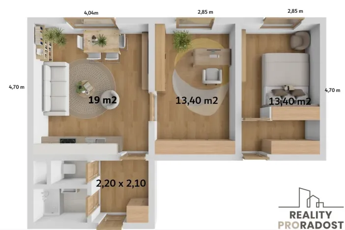 Prodej bytu 2+kk, Opava - Kateřinky, Na Pastvisku, 51 m2