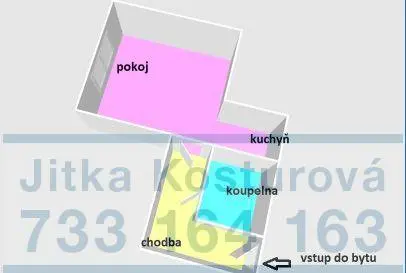 Pronájem bytu 1+kk, Krnov - Pod Cvilínem, Textilní, 35 m2