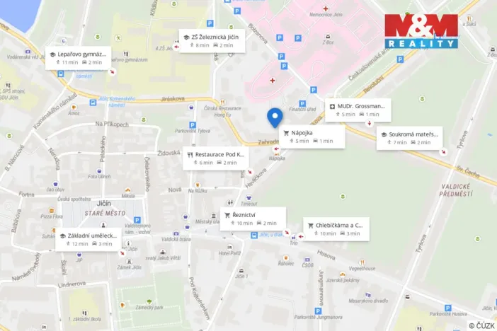 Pronájem bytu 2+kk, Jičín - Valdické Předměstí, Zahradní, 45 m2