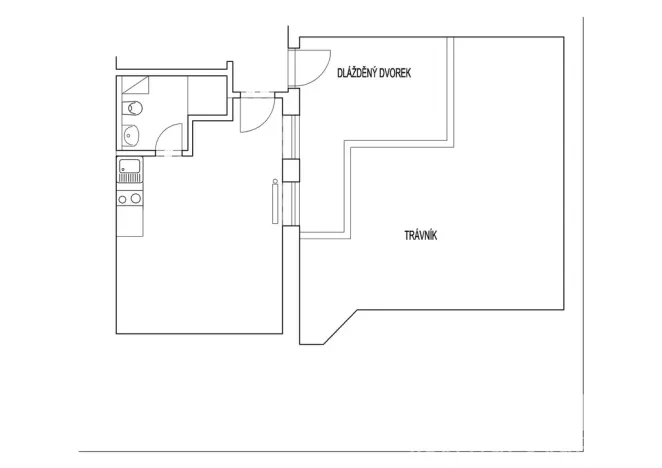Pronájem bytu 1+kk, Praha - Braník, Na vinohradu, 21 m2