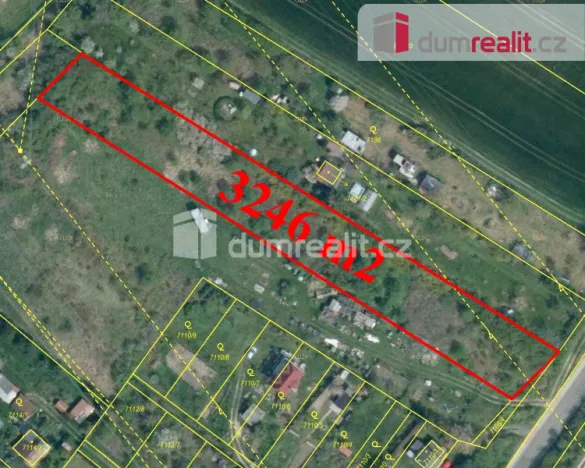 Prodej zahrady, Mělník, Chloumecká, 3246 m2