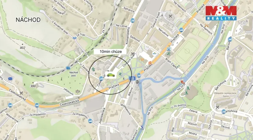 Pronájem garáže, Náchod, 13 m2