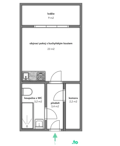 Pronájem bytu 1+kk, Znojmo, Vídeňská třída, 32 m2