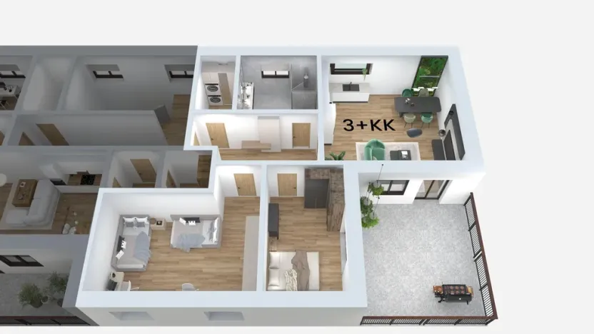 Prodej bytu 3+kk, Litvínov - Chudeřín, Horská, 117 m2