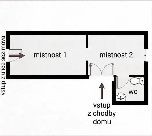 Pronájem obchodního prostoru, Praha - Nusle, Sezimova, 39 m2