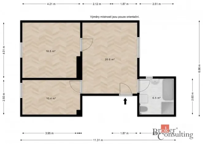 Prodej bytu 2+1, Mratín, U Cukrovaru, 54 m2
