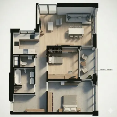 Pronájem bytu 3+kk, Praha - Stodůlky, Toufarova, 73 m2