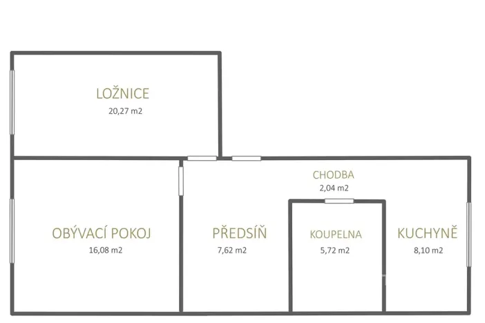 Pronájem bytu 2+1, Jáchymov, Na Slovanech, 60 m2