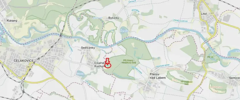 Prodej podílu lesa, Přerov nad Labem, 1596 m2