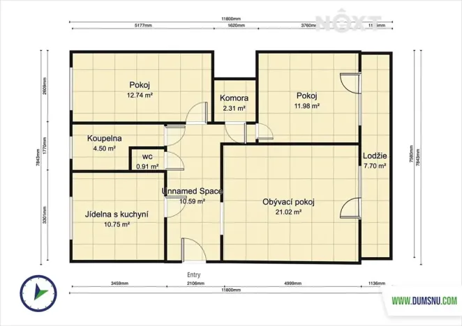 Prodej bytu 3+1, Šumperk, Bohdíkovská, 75 m2