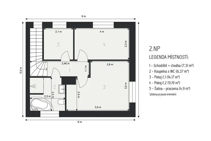 Prodej rodinného domu, Pustiměř, Konečná, 86 m2