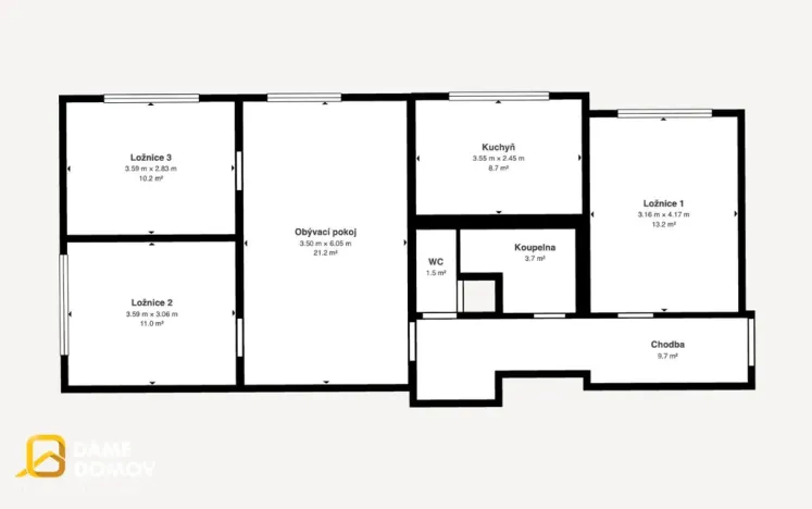 Pronájem bytu 4+1, Zlín, Ševcovská, 84 m2
