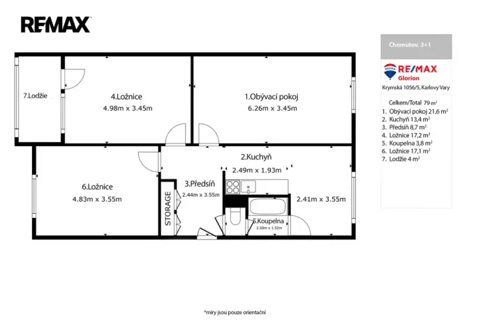 Prodej bytu 3+1, Chomutov, Borová, 77 m2