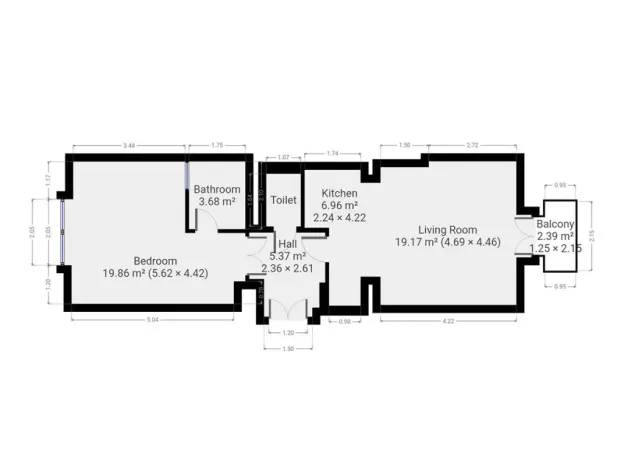 Pronájem bytu 2+kk, Praha - Vinohrady, Mánesova, 63 m2