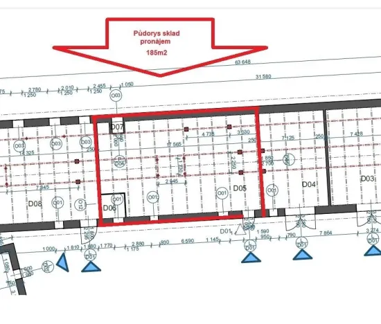 Pronájem skladu, Plzeň - Malesice, Malesická náves, 185 m2
