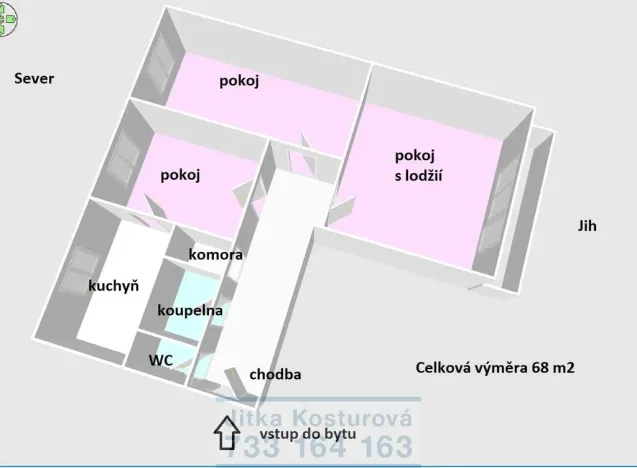 Prodej bytu 3+1, Krnov - Pod Cvilínem, SPC V, 68 m2