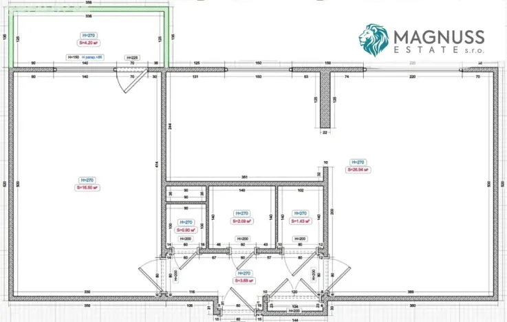 Prodej bytu 2+1, Ostrava, Opavská, 57 m2