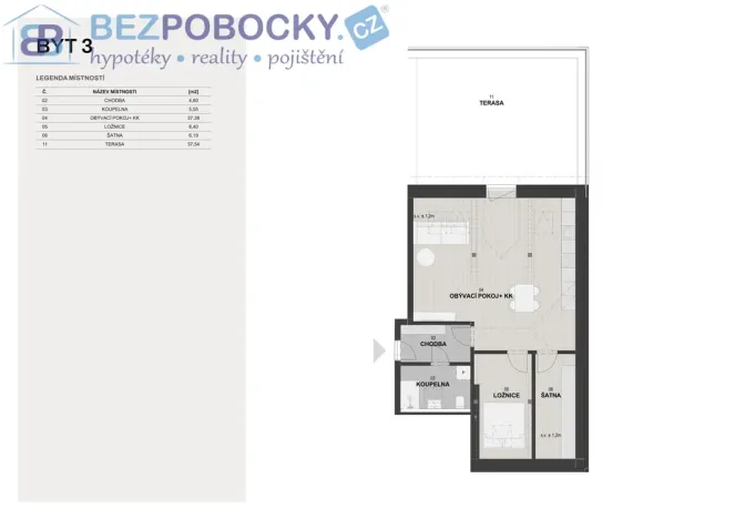 Prodej bytu 3+kk, Havlíčkův Brod, Vagonova, 76 m2