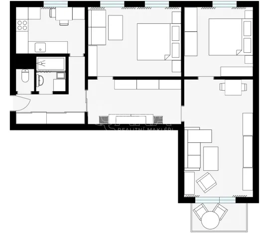 Prodej bytu 3+1, Týn nad Vltavou, Veselská, 79 m2
