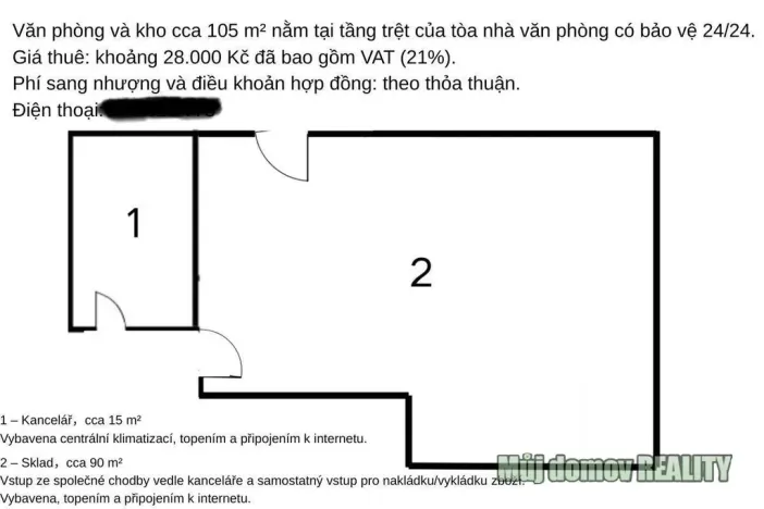 Pronájem skladu, Praha - Kunratice, Dobronická, 105 m2