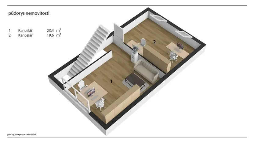 Pronájem kanceláře, Pardubice, Chrudimská, 149 m2