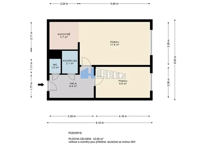 Prodej bytu 2+kk, Příbram, Šachetní, 43 m2