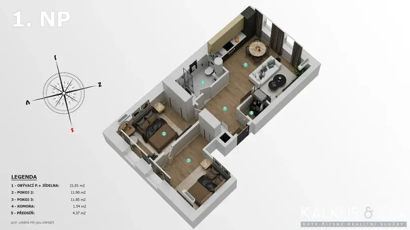 Prodej bytu 3+kk, Svoboda nad Úpou, Nový svět, 55 m2