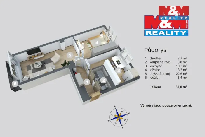 Prodej bytu 2+1, Ústí nad Labem - Ústí nad Labem-centrum, Velká Hradební, 50 m2