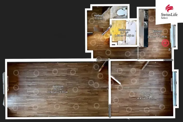 Pronájem bytu 2+1, Bruntál, Na Nábřeží, 55 m2