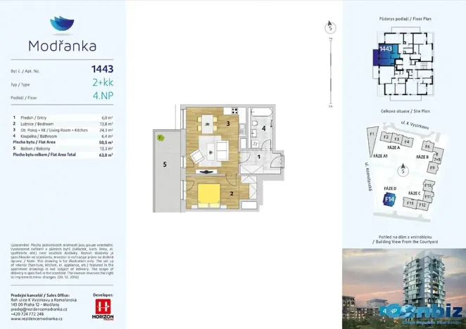 Prodej bytu 2+kk, Praha - Modřany, Zlochova, 50 m2