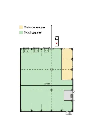 Pronájem skladu, Plzeň - Východní Předměstí, Jateční, 2500 m2