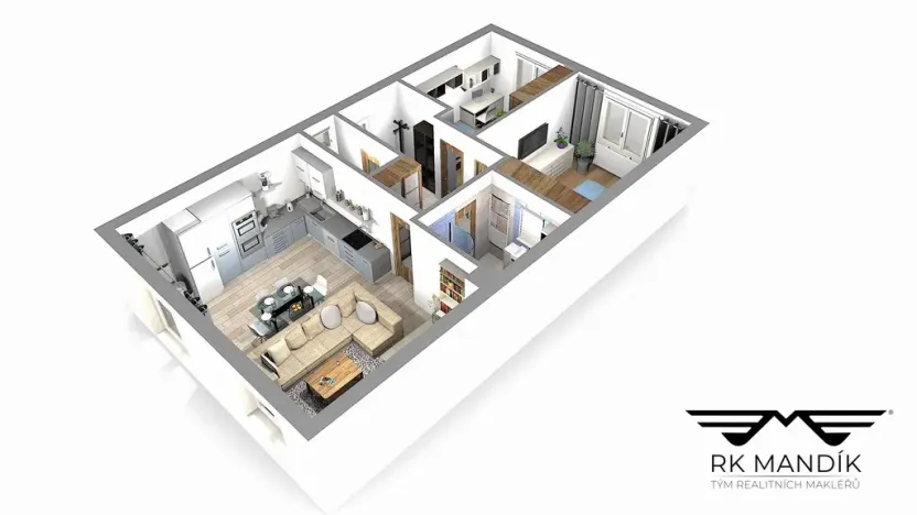 Prodej bytu 3+kk, Veliká Ves, Slunečná, 71 m2