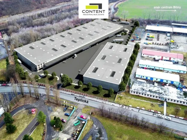 Pronájem výrobních prostor, Bílina - Teplické Předměstí, Teplická, 3000 m2