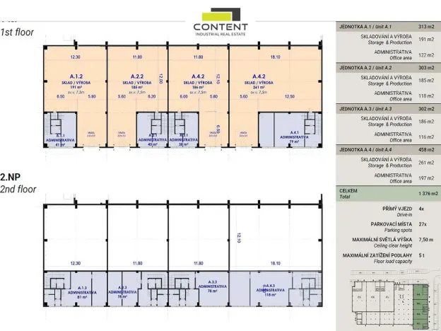 Pronájem skladu, Praha - Malešice, Tiskařská, 458 m2