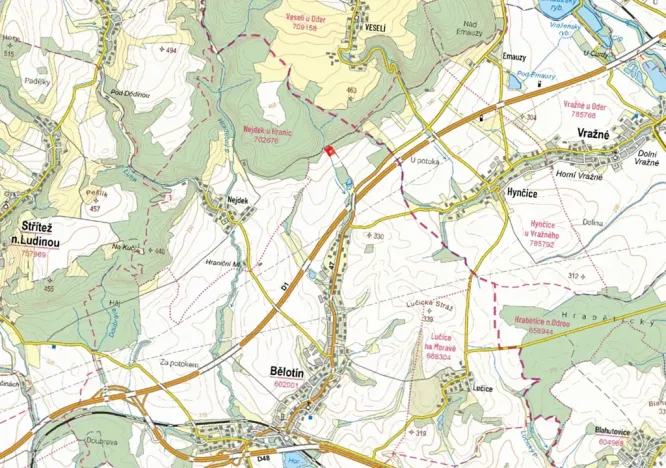 Prodej louky, Bělotín, 7028 m2