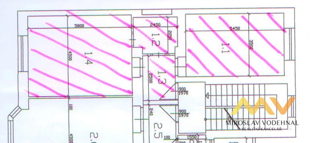 Pronájem bytu 2+kk, Hradec Králové, Nerudova, 55 m2