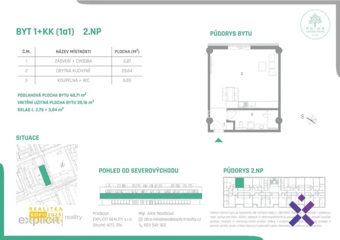 Prodej bytu 1+kk, Kroměříž, Slovanské náměstí, 41 m2