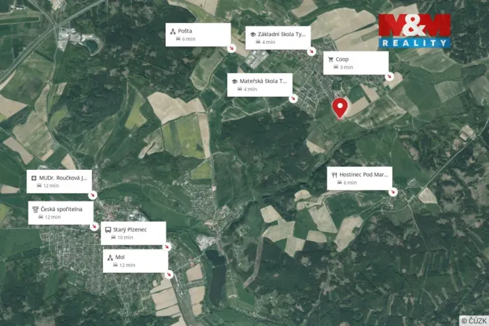 Prodej zahrady, Tymákov, 3911 m2