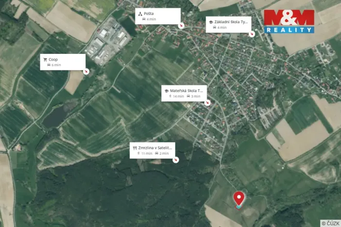 Prodej zahrady, Tymákov, 1426 m2