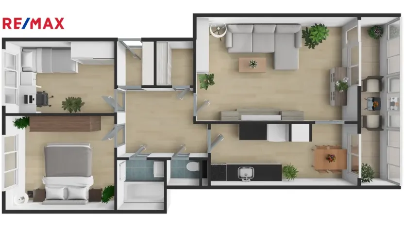 Prodej bytu 3+1, Jesenice, V Lázních, 72 m2