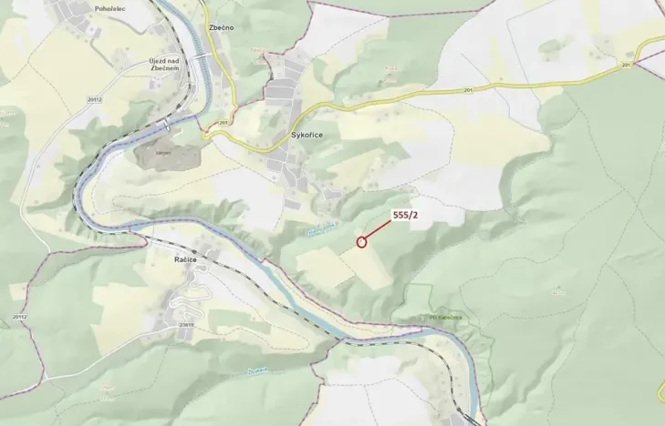 Dražba lesa, Sýkořice, 28 m2