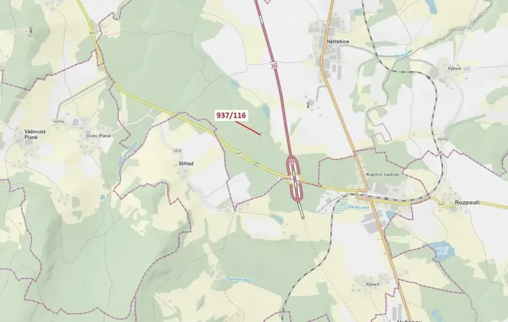 Dražba lesa, Netřebice, 295 m2