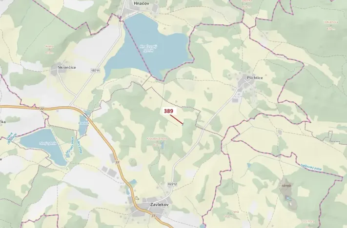 Dražba lesa, Zavlekov, 332 m2