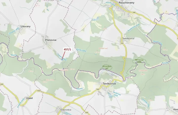 Dražba lesa, Přešovice, 4115 m2