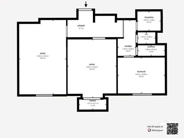 Prodej bytu 2+1, Plzeň - Východní Předměstí, Brojova, 58 m2