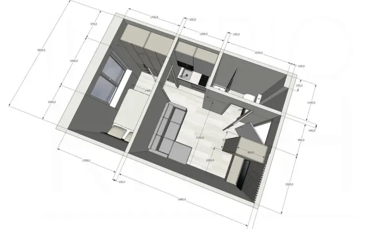 Pronájem bytu 3+kk, Praha - Žižkov, Na Jarově, 50 m2